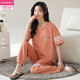 Modal Damen Kurzärärmelte Pyjamas Anzughose Sommer reines Baumwolle Kleidung reines Baumwolle kann im Sommer im Sommer im Sommer im Sommer Sommer Y9721 m getragen werden (Empfohlen 75-95jin [Jin gleich 0,5 kg])