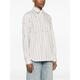 Golden Goose Women's Women Striped Cotton Coton à manches longues Shirt Fashion Sequin décoration décontractée et polyvalent blanc 12107 Papyrus / vent One Taille S