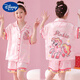 Disney Boys Ice Silk Pyjamas Sommer Cartoon Kurzärärmelbabykinder mittelgroße Kinder Home Kleidung Jungen Dünne Klimaanlagen Q ICE Seiden Doppelkürzel 6630# Pink Beaver 170 Größe 10 Empfohlene Höhe [100-110 cm]