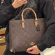 蔻驰（COACH）女包 Maggie 老花帆布托特包斜挎包 送女友七夕礼物 黑色CY677-IMXI8（大号） 尺寸咨询客服