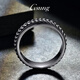 GsunG platinum PT950 ring men's black gold rotatable ring pure platinum fashion trend women's real gold ring ring priced by gram, contact customer service before bidding