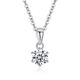 Fat Donglai's same platinum necklace pt950 platinum loose diamond necklace moissanite 1 carat four-claw single pendant AU75 platinum loose diamond single pendant 3 carats