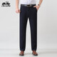 Pantalones casuales de automóvil clásico para hombres Pantalones de traje de negocios de alta gama para 2024 Pantalones largos y holgados de otoño e invierno para hombres 9853 Navy Blue 29 100-115Jin [Jin equivale a 0.5 kg]