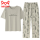 Catman (Miiow) reines Baumwollpyjama für Frauen im Sommer 2025 Neue Kurzärmelhosen Sommer-Frauenanzug Hausbekleidung Y9721 M Empfohlen 80-100jin [Jin gleich 0,5 kg] zum Tragen