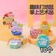 Drücken Sie und drücken Sie die Lebet Ghost Mouse Keychain Children's Mini Handheld Game Machine, um Spielzeugstudent für Bleistift Cartoon Ghost Mouse-5-Pack zu entpacken