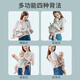 欧育婴儿哄睡背带抱娃前后两用小月龄新生儿宝宝外出横抱前抱式神器 青芥蓝-升级款（带口袋+防风帽） 均码 适合20kg以内的宝宝