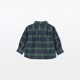 MUJI baby flannel long-sleeved shirt children's shirt boys and girls children's clothing 25 years winter pure cotton CC272A5A dark blue plaid 100/56A