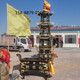 Temple cast iron incense burner 3 floors 5 floors outdoor circular Buddhist hall ancestral hall large tripod outdoor burning sutra temple temple treasure furnace Sutra 0.8 meters high 2.2 meters one layer drawing deposit