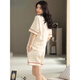 Pajama de terciopelo ártico para mujeres en verano pantalones cortos de algodón puro pantalones cortos delgados y dulces se puede usar fuera del hogar de ropa para el hogar YX-7507 9854 M [recomendado 80-100Jin [Jin equivale a 0.5 kg] desgaste]