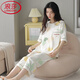 
LangSha high-end pajamas for women in summer pure cotton short-sleeved cropped pants can be worn on the outside sweet and casual cotton women's home clothes 9855 breastless pads [100 pure cotton] M Recommended 80-100Jin [Jin equals 0.5 kg]