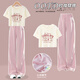 Sai Shiou Girls Summer 2025 New Children's Short's Courte à manches courtes Pantalons de jambe Internet Street Street Big Childre