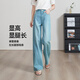 Yiyang wide-leg straight jeans for women in 2025 new summer slim trousers wash water blue 28