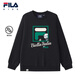 FILA【抗菌】斐乐儿童童装上衣2025年秋季新款男女童舒适套头卫衣 传奇蓝-NV 140