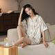 
Xia Wa.zhi.Xiu Bing Silk Pajamas for Women in Summer 2025 New Home Clothing Set Thin Style L