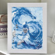 He Jiangong Ao Bing Nezha 2025 new peripheral diamond stickers children's handmade DIY material bag brick and stone painting magic kids' sea 7371 [Tools + Wooden Frame + Color Box]