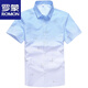 
ROMON ice silk free short-sleeved shirt for men 2025 summer style middle-aged and young casual business half-sleeved cool shirt 844 green 4XL