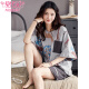 Modal pajamas for women in summer new short-sleeved shorts two-piece set sweet gradient summer simple casual home clothes can be worn outside YZT9859 L women's style