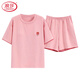 浪莎（LangSha）2025年夏季新款睡衣女纯棉短袖甜美休闲运动家居服套装 Z9856 M 【建议80-100斤穿】