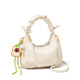
Cnoles Bag Women's Bag 2025 Folded Cloud Handbag High-end Hand Holding One-Shoulder Crossbody Bag Chinese Valentine's Day Gift Cream White - New practical birthday gift for girls