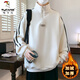 Holzspecker (Tucano) neuer Stil und Samt verdickte Sweatshirt für Jungen, Junior- und Senioren-Schüler, halb Schildkrötenhals-Basishemd für Teenager, Herbst- und Winter-Herrenkleidung 10710-R683 Black Plus Samt verdickte L 10-120jin [Jin gleich 0,5 kg]