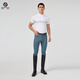 Marcel Bisset Spring y verano Menigrando a caballo para hombres Semi-Silicone Semi-Silicone sin deslizamiento Niños transpirables Barrios ecuestres para hombres 627/012/681 A-Gray (tecnología de piel de hielo, frescura de larga duración) 34 (2 pies 7)