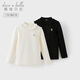 David Bella children's long-sleeved T-shirt autumn girls' antibacterial and anti-mite half turtleneck casual bottoming shirt