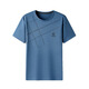 
Middle-aged and elderly summer round neck short-sleeved T-shirt for middle-aged men's cool ice silk casual top for daddy suit summer suit men 693 navy blue one size 165/S (recommended 110 Jin [Jin equals 0.5 kg] or less)