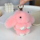 Manufacturer directly supplies imitation of repair rabbit feathers as dead rabbit pendants, cute cute rabbit plush bag mobile phone car decoration keychain, beige white
