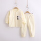 Snoopy baby underwear set pure cotton baby split autumn clothes and autumn pants cotton children's home clothes cute spring and autumn pajamas pink 12034 73
