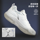 薰风（KUMPOO）2025新款羽毛球鞋掠影D21 透气防滑耐磨熏风专业运动鞋 白/银 42
