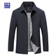ROMON brand lapel windbreaker jacket for men, medium and long, spring and autumn 2025 new high-end business middle-aged dad coat LC009 Khaki 3XL 190 150Jin Jin equals 0.5kg -170Jin Jin equals 0.5kg
