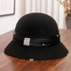 Hanqing Mid-summer French Pearl Bow Wool Fisherman's Hat Women's Autumn and Winter Warm Temperament Versatile Basin Hat Elegant Lady's Top Hat m (56-58cm) White
