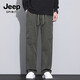 JEEP SPIRIT休闲裤男夏季薄款2025新款美式潮牌宽松直筒伞兵裤运动冲锋工装裤 9856军绿色 M （28-29码）体重95-110斤