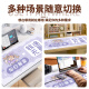 三色猫卡通文字鼠标垫办公学习书桌垫超大号耐用家用桌垫键盘防滑垫家用顺滑锁边防滑定制加大加厚高颜值 14715 公主请发财 80厘米x30厘米x3毫米