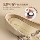 Zhr Top Layer Cowhide Mary Zhen Chaussures pour femmes Boucle de mode polyvalente Soft Sole Light Bouche célibataire pour femmes S687 BEIGE 36