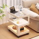 Mesa lateral de sofá naranja Luz italiana Luxury High-Ald New Style Sala de café Mesa de café móvil Mesa pequeña de carro pequeño