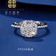 Luo Hua Cing Chun Pt950 small sugar cube platinum ring for women, winding, sparkling, live platinum imitation diamond, adjustable 520 birthday gift, live mouth, adjustable ring
