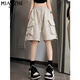
Cotton American ice silk workwear quick-drying casual shorts for women's summer thin 2025 new small wide-leg five-point pants 204 black [high quality 20.5] L 100-120Jin [Jin equals 0.5 kg]