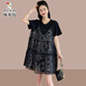 Woodpecker fake two-piece splicing slim dress with small temperament thin style short skirt for belly protection in summer new style black M (recommended to be less than 100 Jin [Jin equals 0.5 kg])