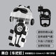 Jingchuan Asahi mobile phone holder for electric vehicles, new shockproof and rainproof belt shock absorber, motorcycle and bicycle rider mobile phone navigation holder, black and white handlebar style + small helmet, air bag shock absorption, installation pipe diameter 22-32mm/4.7-7 inches mobile phone