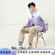 
NEW BALANCELogo embroidered color-blocked hooded jacket jacket couple style purple purple XS