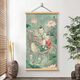 Kirin Send a child picture picture Qilin Send a child decoration New Year picture poster Kirin Send a child picture wealthy and auspicious wedding boy 11153 Kirin Send a child picture C width 30CM* height 60CM_log wood color frame + high definition oil canvas + black