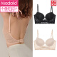 
Modal U-shaped beautiful back lingerie female feeling gathering and anti-sagging large size bra big breasts small thin invisible backless bra black 70A 32A