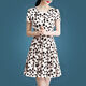 Suowanyi (Suowanyi) 2025 Sommer Neue Eisseide Kleine frische pastorale blumige runde Hals High-End-Kleid altersreduzierender kurzärmeliger bedruckter Rock [Ice Seide 9905 Rock] M.