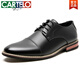 
CARTELO formal three-joint leather shoes business casual men's shoes soft sole soft face cowhide shoes men's genuine leather round toe versatile single shoes 9215 Desert yellow 47