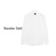 Massimo Dutti discount upgrade 2026 men's casual style simple and versatile standard version linen shirt men's long sleeve 00131726 white M (CN 180/96A) size is too large