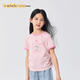 Balabala children's clothing children's short-sleeved girls' T-shirt 2025 summer wear miiiiichan IP mall same style dream pink 60359 150
