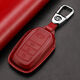 Passend für 1424 Prado 3.5L 2700 Schlüsselhülle Toyota Overbeing Land Cruiser Echtleder-Taschenschnalle A-Drei-Knopf-Rot + Metallschnalle