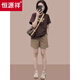 Hengyuanxiang Fashion Fashion's 2025 Summer New People Small People que usan edad reduciendo pantalones cortos de ocio