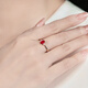 Tingliang 18K gold 0.6 carat pigeon blood red ruby ring, natural diamond women's ring, colorful treasure for your lover, size message (No. 10 to 20) in stock